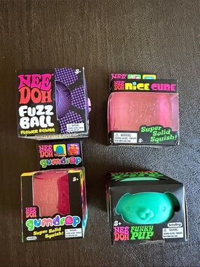 NeeDoh Pink Gumdrop Super Solid Squish Toy